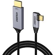ChoeTech USB-C to HDMI 90° Thunderbolt 3 Compatible 4K@60Hz Cable, 1.8m - Videokábel