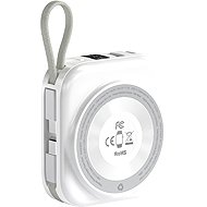 Choetech 10.000 mAh LED display Dual Type-c Cable Out power bank for Mobile and Apple watch-Silver - Powerbank