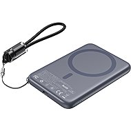 ChoeTech CCC Certified 5000mAh Ultra Thin Magnetic Power Bank Grey - Power Bank