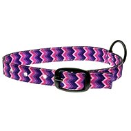 COBBYS PET Textile collar purple pink yellow blue 25mm/55cm - Dog Collar