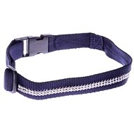 COBBYS PET Textile collar blue decorated with crystals 25mm/55cm - Dog Collar