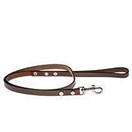 COBBYS PET Genuine leather leash with small checkered depth print 15mm/120cm - Leash