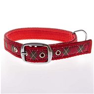 COBBYS PET Textile collar red with motif 25mm/55cm - Dog Collar