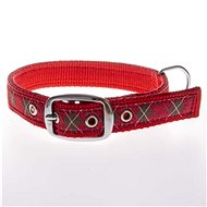 COBBYS PET Textile collar red with motif 25mm/65cm - Dog Collar