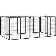 Shumee Dog pen 16 panels 50 × 100 cm black - Dog Playpen