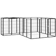 Shumee Dog pen 18 panels 50 × 100 cm black - Dog Playpen