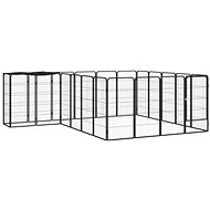 Shumee Dog pen 22 panels 50 × 100 cm black - Dog Playpen