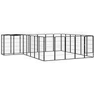 Shumee Dog pen 26 panels 50 × 100 cm black - Dog Playpen
