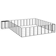 Shumee Dog pen 42 panels 50 × 100 cm black - Dog Playpen