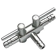 Hobby Two-way air cock 4/6 mm metal - Aquarium Air Pumps