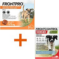 Anti-parasite package: Frontpro + Frontcontrol Wormer for dogs 4-10 kg - Veterinary Product