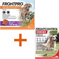 Anti-parasite package: Frontpro + Frontcontrol Wormer for dogs 25-50 kg - Veterinary Product