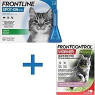 Anti-parasite package: Frontline Spot-on + Frontcontrol Wormer for cats - Veterinary Product