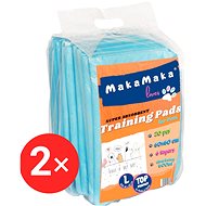 MakaMaka Super Absorbent Training Pads for Pets 
L 60 × 60 cm 2 × 20 ks - Absorbent Pad