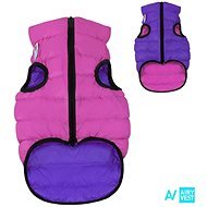 AiryVest bunda pre psov ružová/fialová S 30 - Oblečenie pre psov