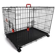 M-Pets Voyager Securo Lock Dog Cage on Wheels 91.5 × 63.5 × 58.5cm L - Dog Cage