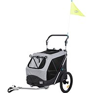 Trixie Bicycle trolley grey 58 × 93 × 74/114 cm - Dog Bicycle Trailer