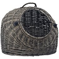 Shumee Crate Natural Willow Grey 60 × 45 × 45cm - Cat Carriers