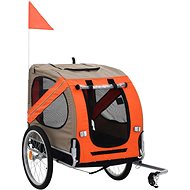 Shumee Dog Bike Trolley brown-orange - Dog Bicycle Trailer