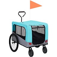 Shumee Trolley for Dog for Bike and for Running 2-in-1 Blue-grey - Dog Bicycle Trailer