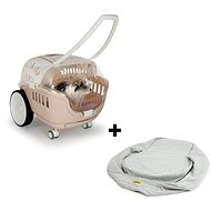 Loboo Bubble Sand pet carrier with wheeled chassis + padded cover - Dog Carriers