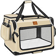 Tresko Crate for dogs and cats 83 × 58 × 58 cm, beige - Dog Carriers