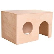 Trixie Wooden House with Flat Roof for Guinea Pigs 24 × 15 × 15cm - House for Rodents