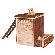 Trixie Natural Living House and Play Tower with Ladder 25 × 24 × 20cm - House for Rodents