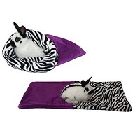 Marysa 3-in-1 for Rodents Purple/Zebra - Snuggle Sack