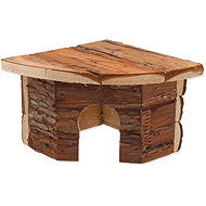 Small Animals Wooden corner with bark 16 × 16 × 11 cm - House for Rodents