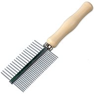 DOG FANTASY Comb DF Double-sided Dog Brush, Wood 17cm - Dog Comb