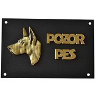 Cobbys Pet Attention Dog 3D Doberman 17 × 11cm - Sign