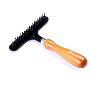 Petrelax Rake with wooden handle M - Dog Comb