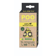 M-Pets POO recycled plastic excrement bags lemon 60 pcs - Dog Poop Bags