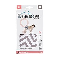 M-Pets Washable Nappies for Female Dogs, Size M, 2-pack - Dog Nappies