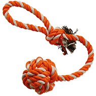 DOG FANTASY Throwing Puller, Orange-white 45cm - Dog Toy