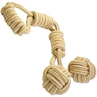 DOG FANTASY Jute Puller with Handle + 2 Balls 7/60cm - Dog Toy