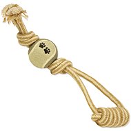 DOG FANTASY Jute Pull-out Tennis Ball + Handle 34cm - Dog Toy