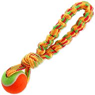DOG FANTASY Coloured Puller + Tennis Ball 28cm - Dog Toy