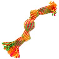 DOG FANTASY Puller Coloured, Ball, 33cm, 2 Knots - Dog Toy