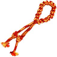 DOG FANTASY Coloured Puller  35cm, 2 Knots - Dog Toy