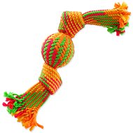 DOG FANTASY Coloured Puller, Ball 40cm, 2 Knots - Dog Toy