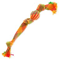 DOG FANTASY Coloured Puller, Ball 50cm, 3 Knots - Dog Toy