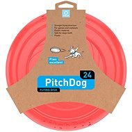 PitchDog Flying Disc for Dogs Pink 24cm - Dog Frisbee