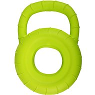 Flamingo Training Ring with Handle Green 25cm - Dog Toy