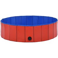 Shumee Swimming Pool Folding Red PVC 120 × 30cm - Dog Pool