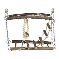 DUVO+ Suspension Wooden Bridge for Rodents 27 × 17 × 7cm - Climbing Frame for Rodents