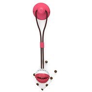 EzPets2U Dog Toy Ball Dental Rugby Ball with Suction Cup Pink 43cm - Dog Toy