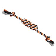 Trixie Hiphop Cotton Knot 2 Knots Grey-orange 38cm 100g - Dog Toy