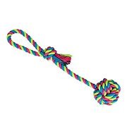 Trixie Hiphop Tug of War Ball Red-blue-yellow 7cm, 38cm 130g - Dog Toy